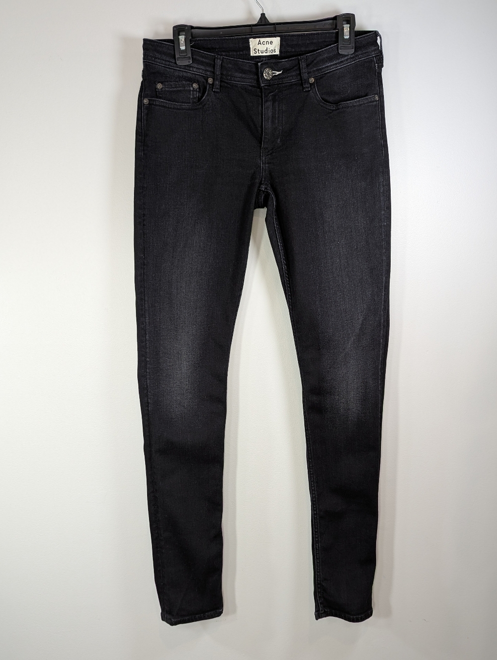 Acne Studios Low Raven Jeans – Black – Size 30/32 - Picture 2 of 9